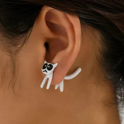 Gilmore - Vintage tissue earrings in white