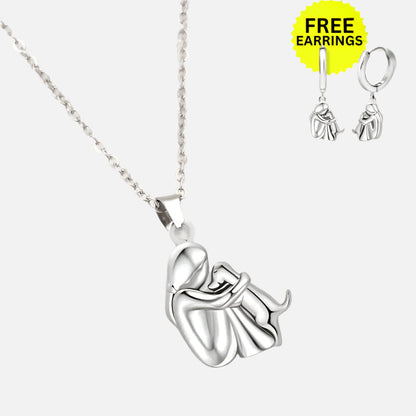 Hug Pendant Necklace with Bonus Earrings – Limited Time Offer 2